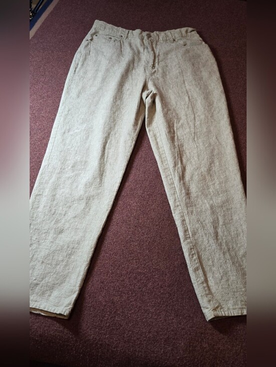 bill blass Pants - Vintage Bill Blass Linen Blend Trousers In Light Green Size 16
